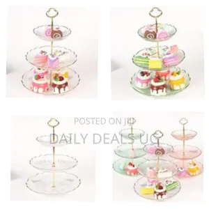 Transparent Luxury Serving Fruit Tray Display Rack Buffet Snack Nut