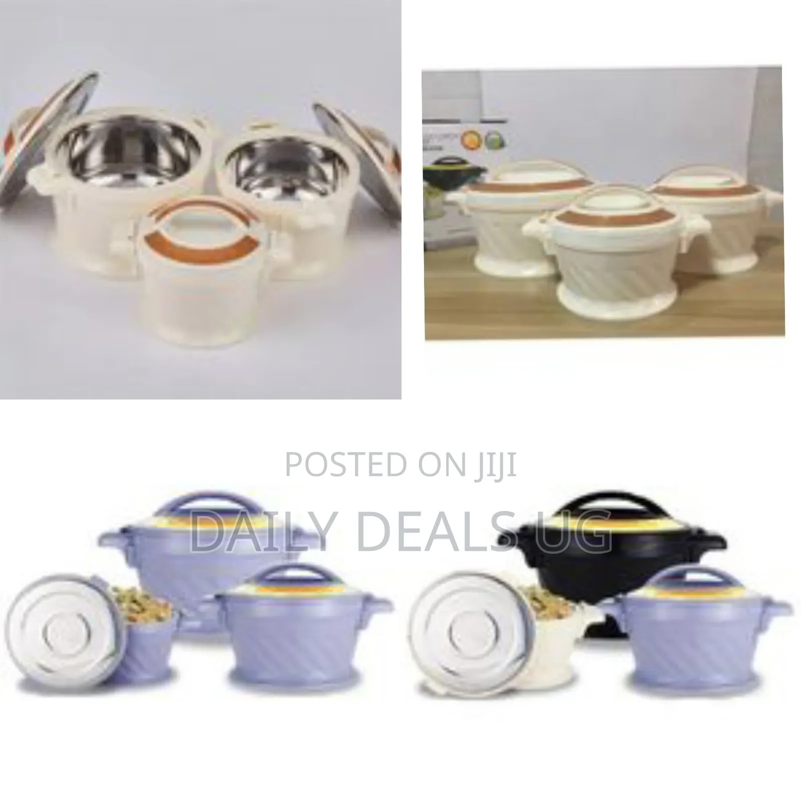 3pc Set Food Warmer Thermal Insulation Hot Pot Casserole Lunch Boxes