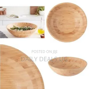 Bamboo 25cm Bamboo Fruit Salad Serving Bowl Dish-Brown