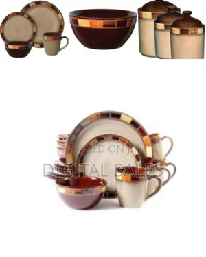 16-Piece Plates Cups Bowls Sideplate Dinnerware Set Service for 4