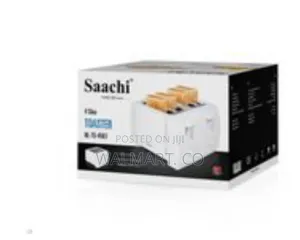Saachi 4 Slice Stainless Steel Bread Toaster-White