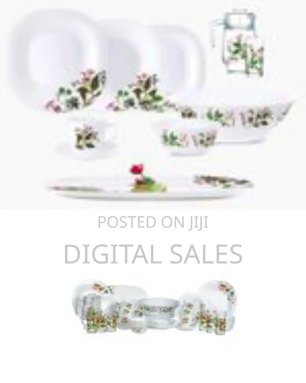 Luminarc Prunier Plates, Cups, Bowls Glass Dinnerware Set, 46 Piece,