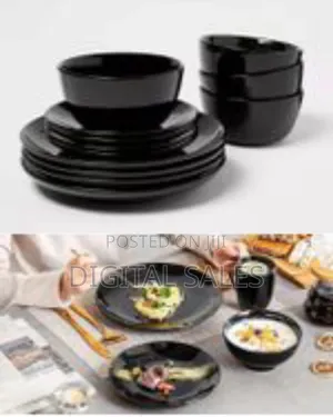 16-Piece Shinny Round Ceramic Tableware Dinnerware Set Stoneware Cups