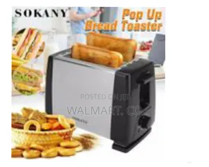Sokany Automatic Fast Heating 2 Slice Electric Bread Toaster-Silver
