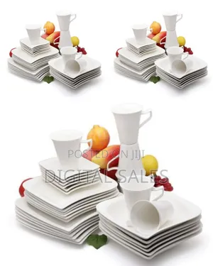 Other 30 PCS of Square Plates, Bowls, Side Plates, Cups Dinner