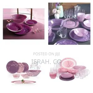 Luminarc Kashima Plates Dinner Set (46 Pcs) - Purple