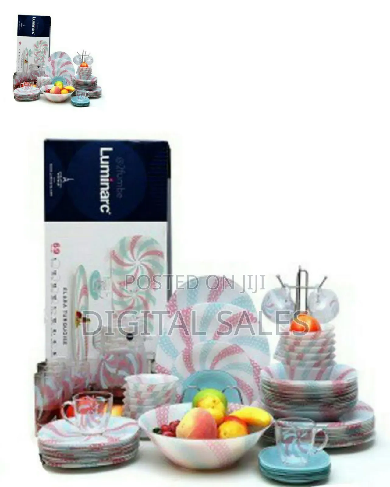Luminarc Elara Turquoise Plate Dinner Set (69 Pcs)