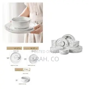 18 Piece Porcelain Chip Resistant Dinner Sets for 6 People