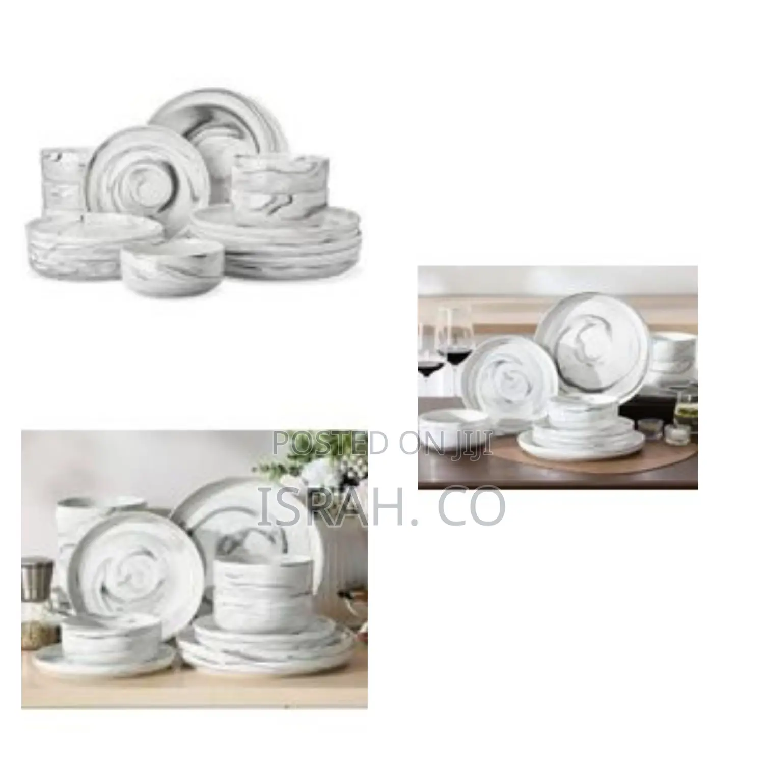 18 Piece Porcelain Chip Resistant Dinner Sets for 6 People