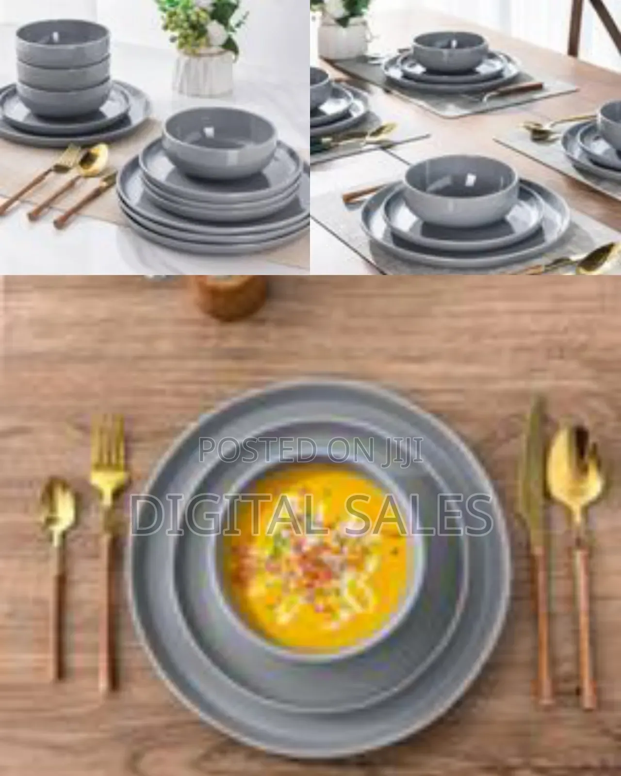 Dinnerware Sets for 6, 18 Piece Stoneware Plates and Bowls