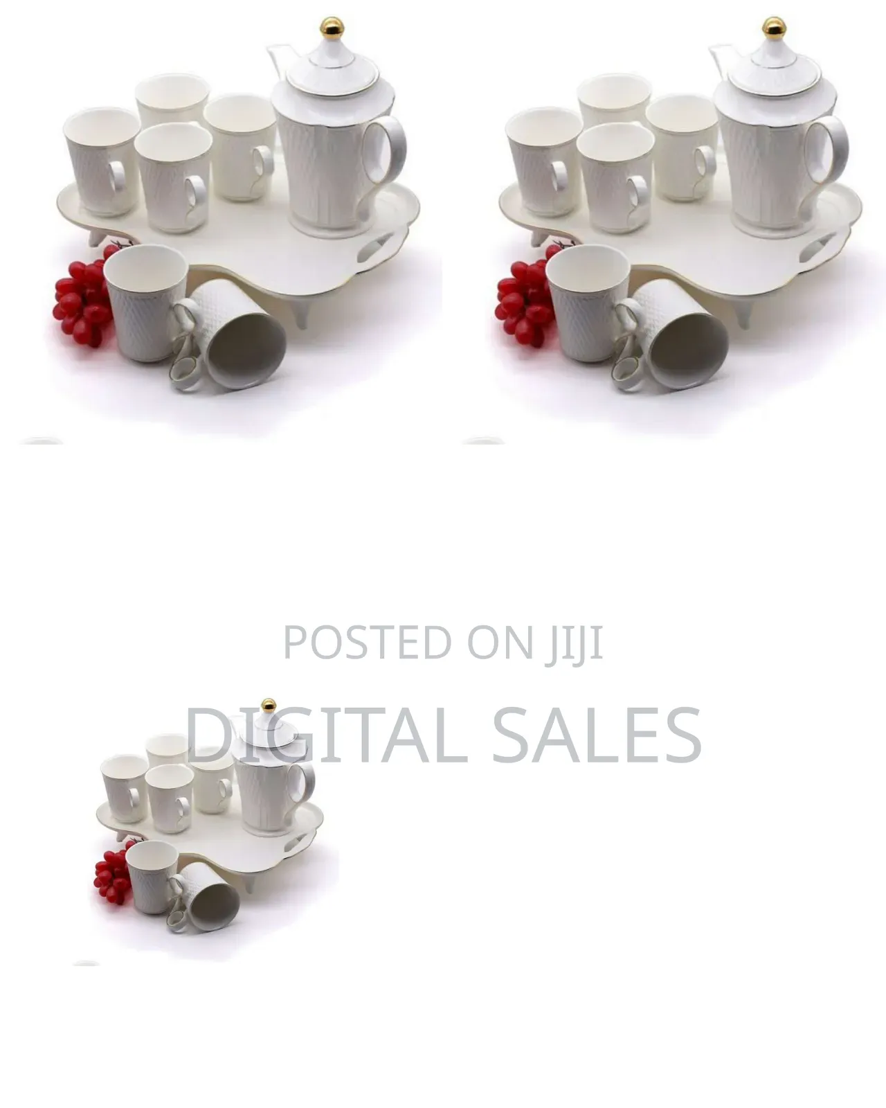 8 Piece Tea/Coffee Cups Set- White