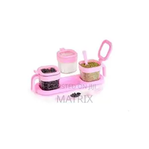Spice Storage Set With Serving Tray Spoons