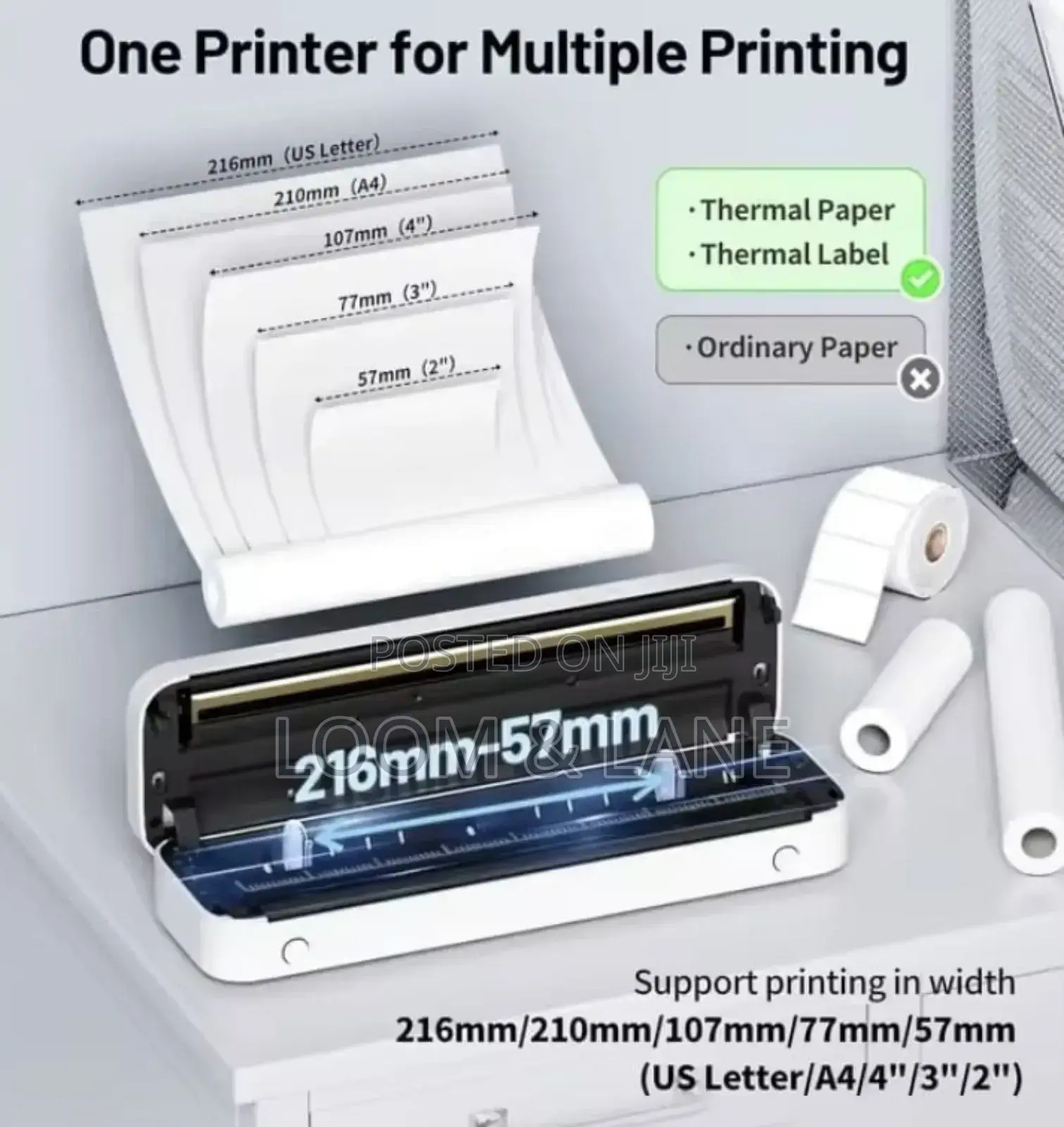 Portable Inkless Thermal Printer