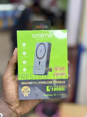 Oraimo Magnetic Wireless Power Bank 10,000mah Mag Power 15