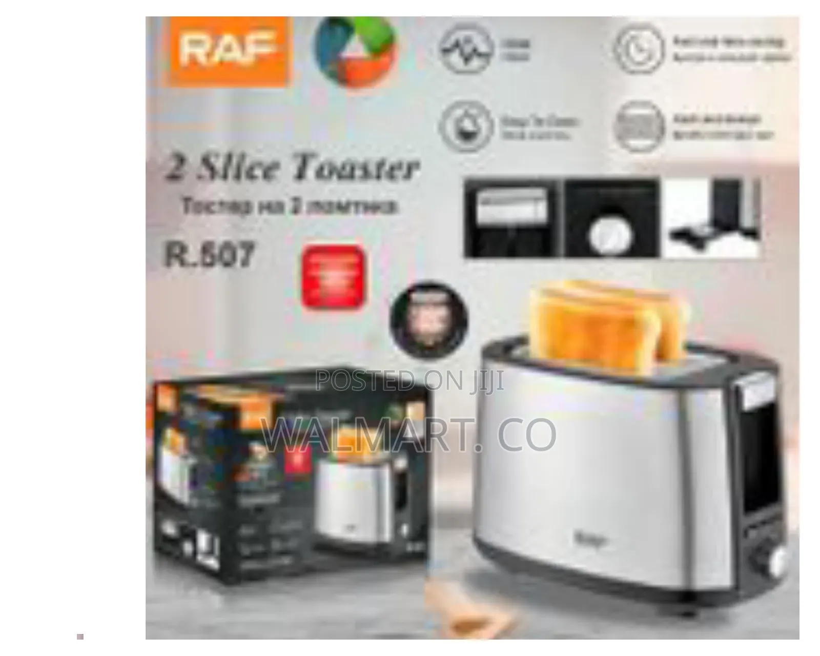 Raf Automatic Electric Bread Sandwich 2 Slice Toaster