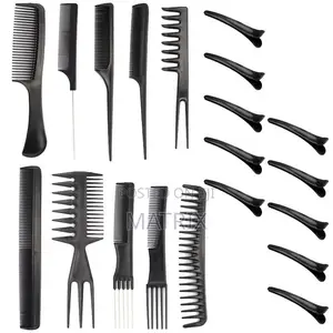 Professional Styling Hair Comb Set - 10 Pieces