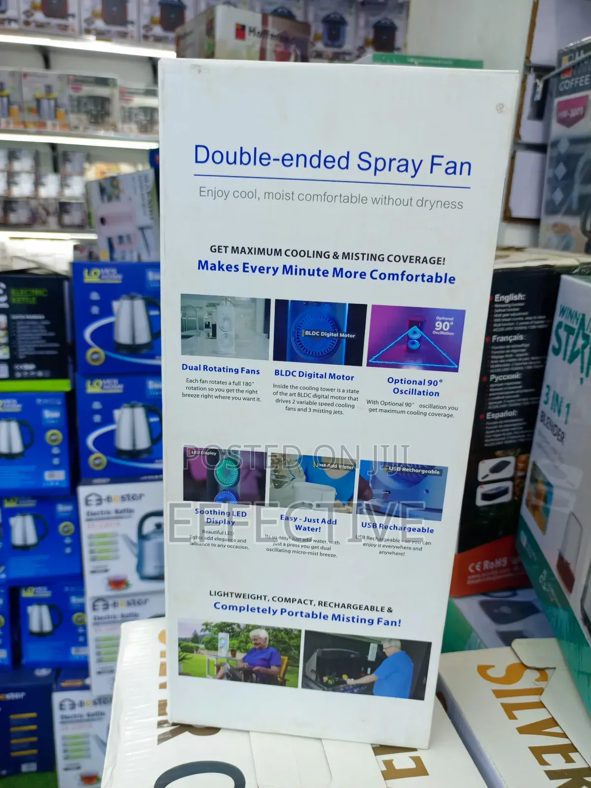 Double-Ended Spray Fan.