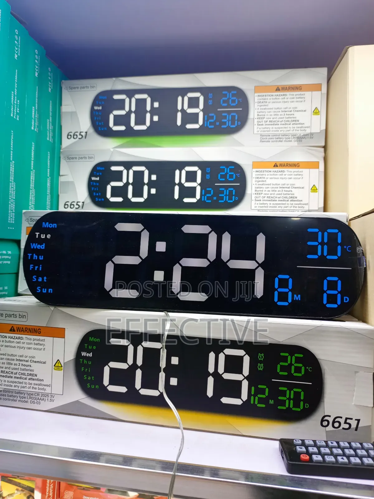 Digital Led Wall Clock With a Remote Control.
