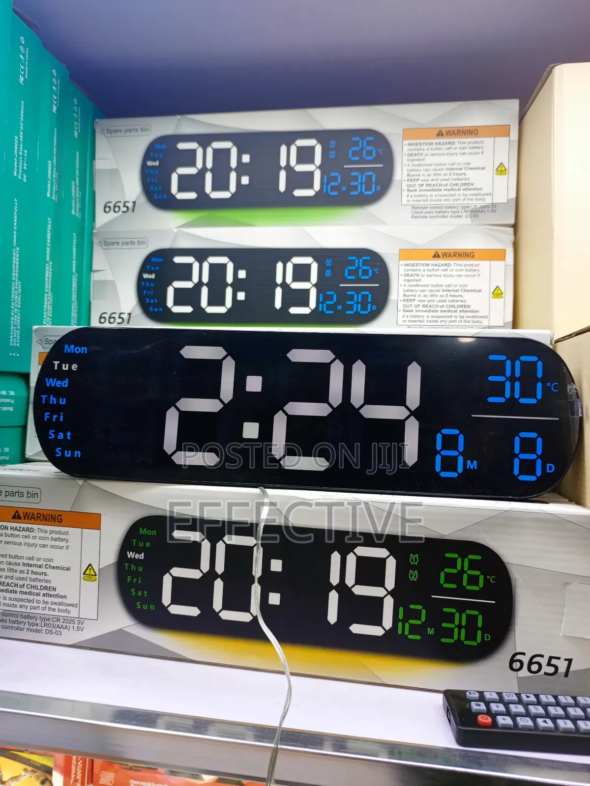 Digital Led Wall Clock With a Remote Control.