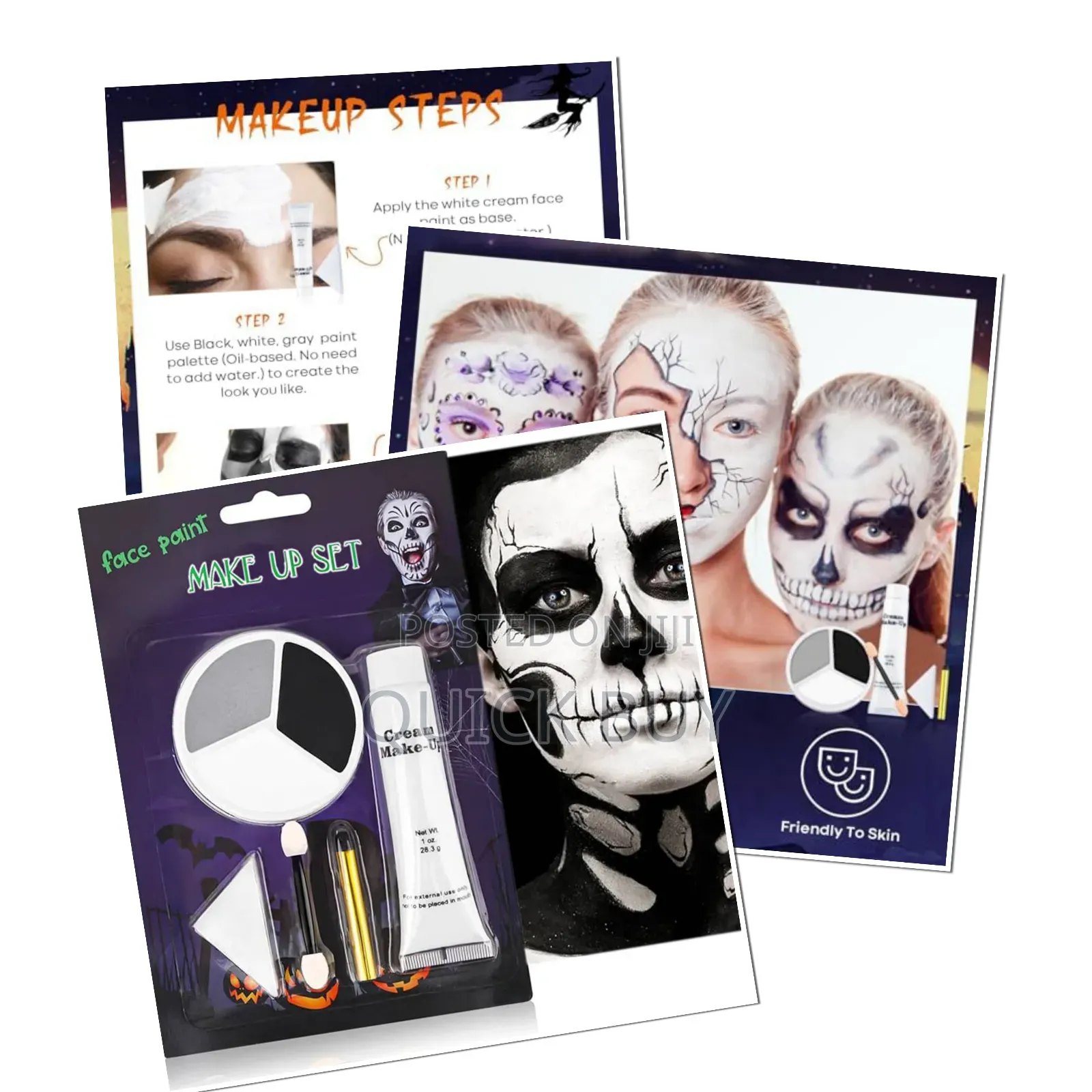 Face Paint, Black White Grey
