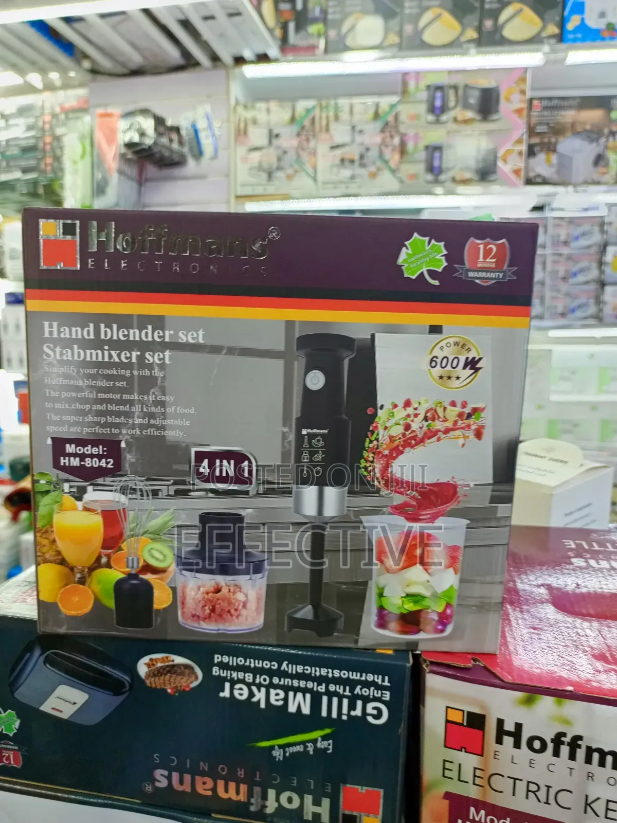 4-in-1 Hand Blender Set, Model Hm-8042.