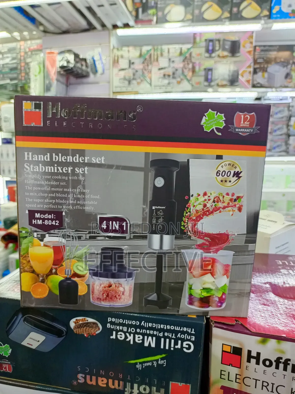 4-in-1 Hand Blender Set, Model Hm-8042.