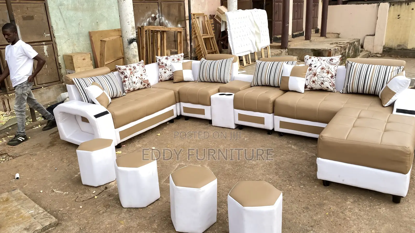 Timber Made U Shape Sofa