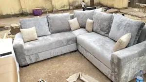 Gray Simple L Sofa
