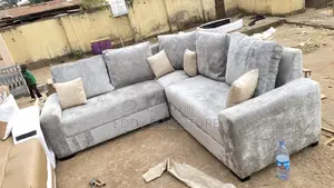Gray Simple L Sofa