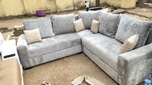 Gray Simple L Sofa