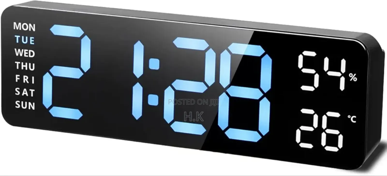 Digital Alarm Clock With Led Temperature Display Clock