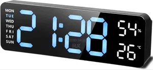 Digital Alarm Clock With Led Temperature Display Clock