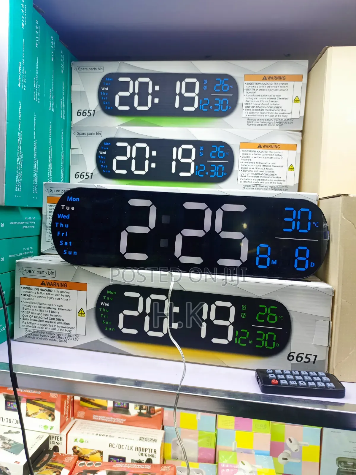 Digital Wall Clock With Remote Control 13.7’’,