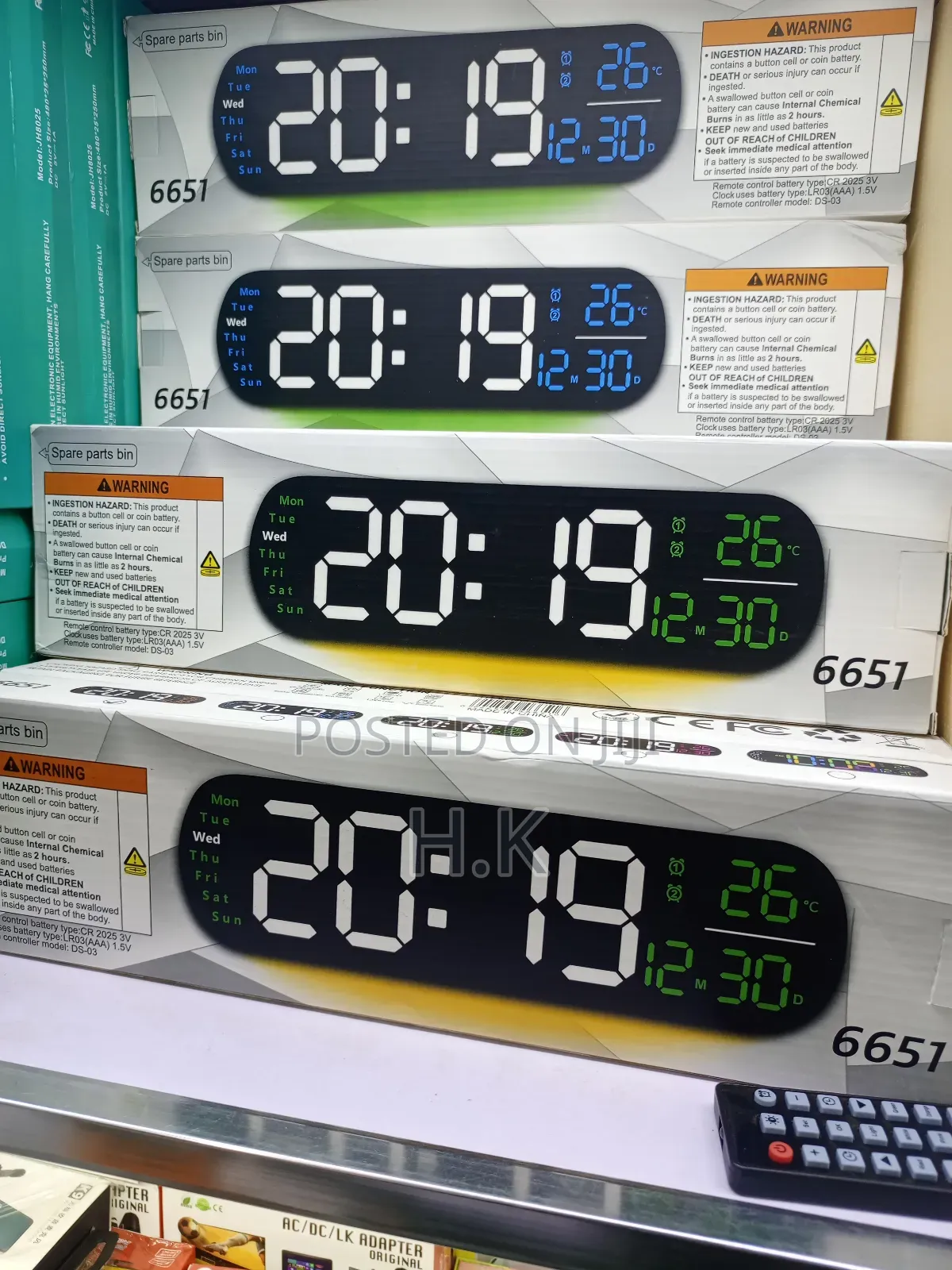 Digital Wall Clock With Remote Control 13.7’’,