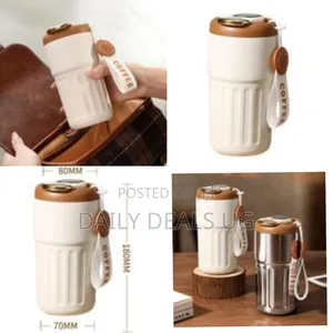 Temperature Display Coffee Thermos Vacuum Insulation Cup With Rope