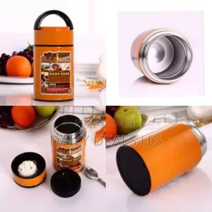1000ml Vacuum Insulated Thermo Food Flask,Lunch Box, Warmer-Orange