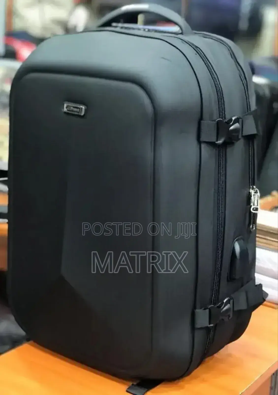 Black Anti-Theft Laptop Backpack