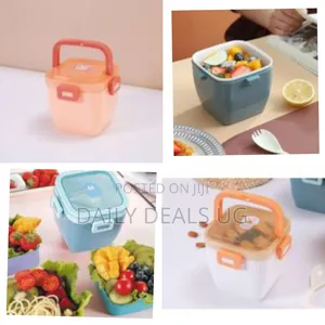 Portable Plastic Microwaveable Bento Double Layer Lunch Box