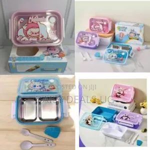 Portable 2 Compartment Insulated Duoble Layer Lunch Box
