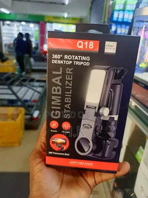 Q18 Gimble Stabilizer With 360° Rotating Desktop Tripod+Selfie Stick