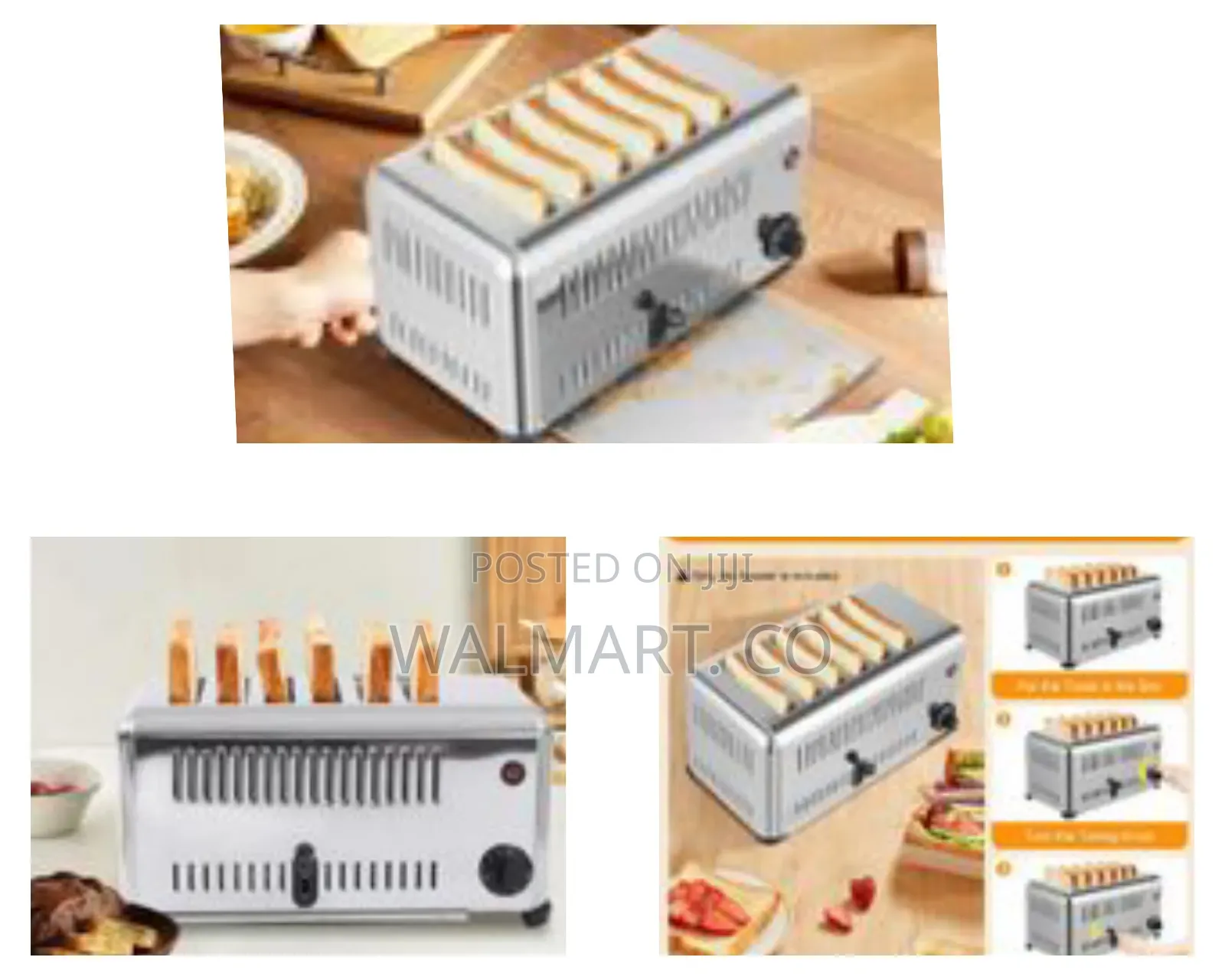 6 Slice Bread Toaster Stainless Steel 1680w,110v