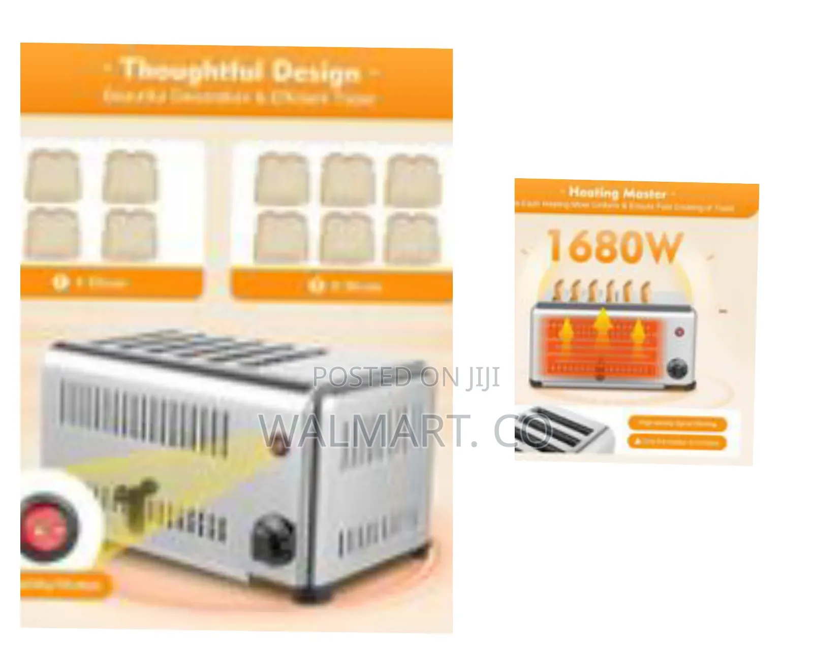 6 Slice Bread Toaster Stainless Steel 1680w,110v