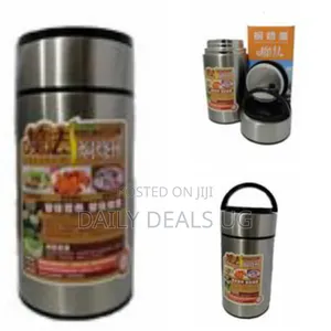 1000ml Vacuum Insulated Thermo Food Flask,Lunch Box, Warmer-Silver