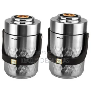 Steel Food Flask,Lunch Box 2.5litres - Silver