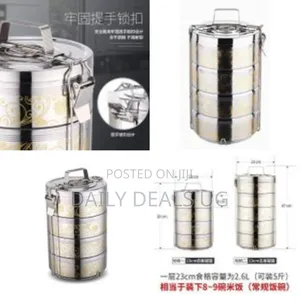 23cm Stainless Steel Air Tight 4 Layers Food Container Carrier Lunch