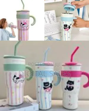 Cute Insulated Thermos Mug, Large Capacity Coffee Cups, Safe Water