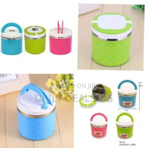 1 Layer Steel Food Insulated Lunch Box Container Tiffin- Multi-Colours