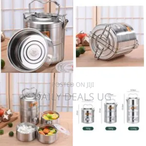 Stainless Steel 16 Cm Air Tight 2 Layers Food Container Carrier Lunch