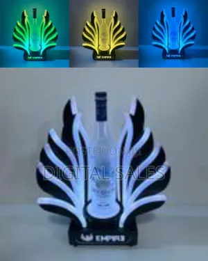 Nightclub Bar Custom Logo Acrylic Peahen Coral Carrier Glorifier