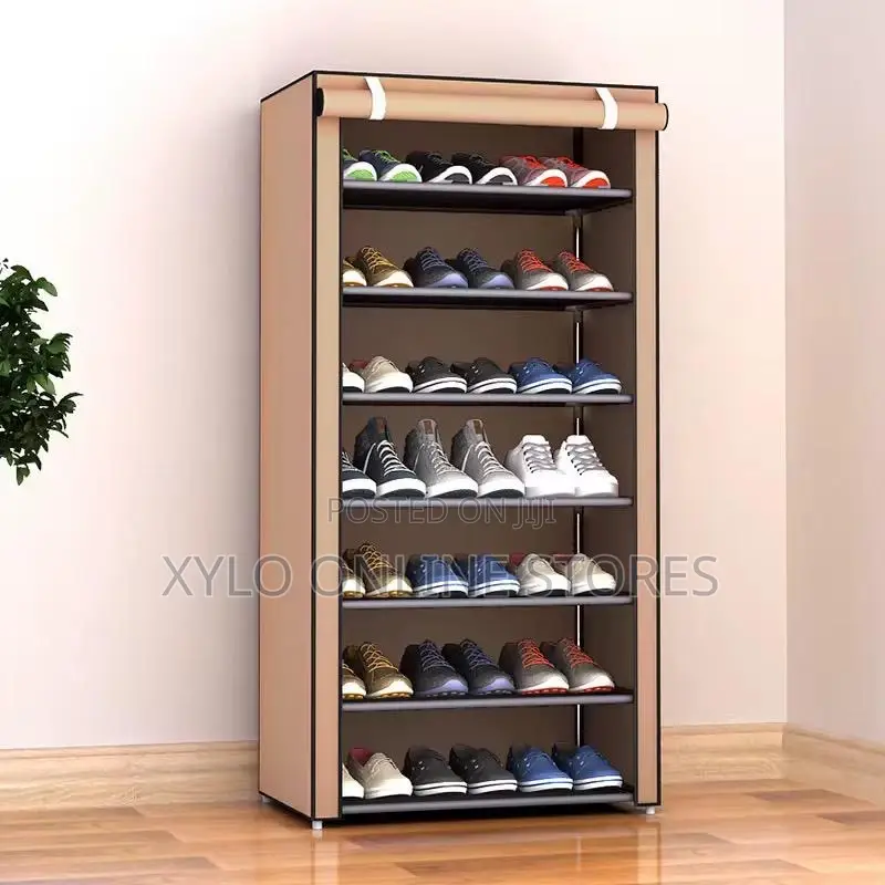 7 Tier Grid Shoe Rack Detachable Dust Proof